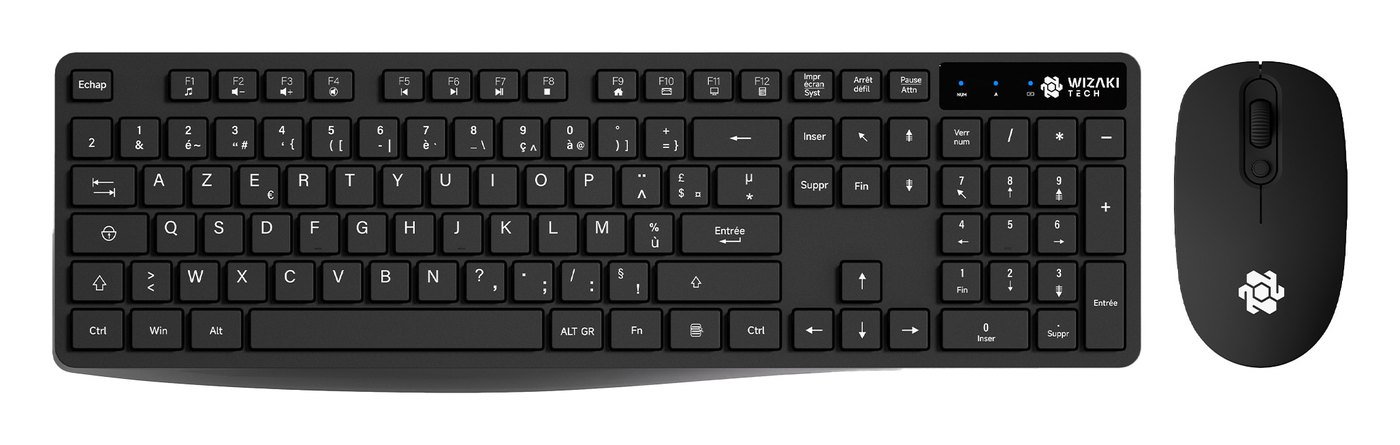 フランス語AZERTY配列 ワイヤレスキーボード・マウスセット